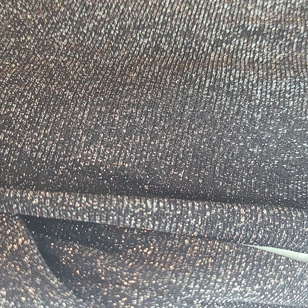 Victoria's Secret black & silver metallic sheer top M/L - Picture 7 of 8